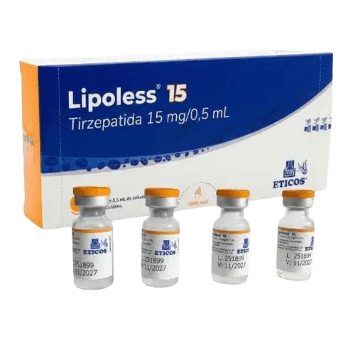 Lipoless 15mg - 04 ampolas